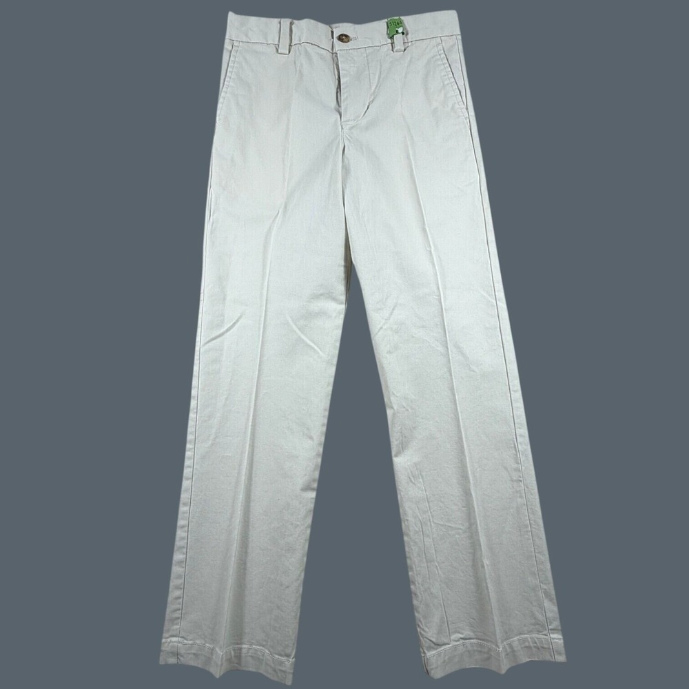 Vineyard Vines Boys Khaki Chino Pants Tan Straight Leg Size 10 Cotton Twill
